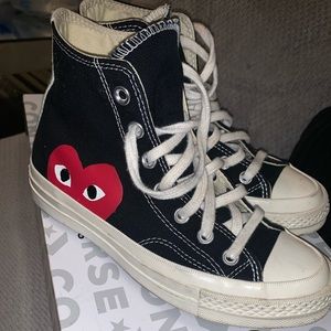 Converse x Comme des Garçons chucks. Unisex sizing. Men’s 4. Women’s 6.